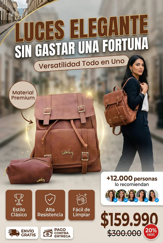 combo morral sahara  cosmetiquera vz
